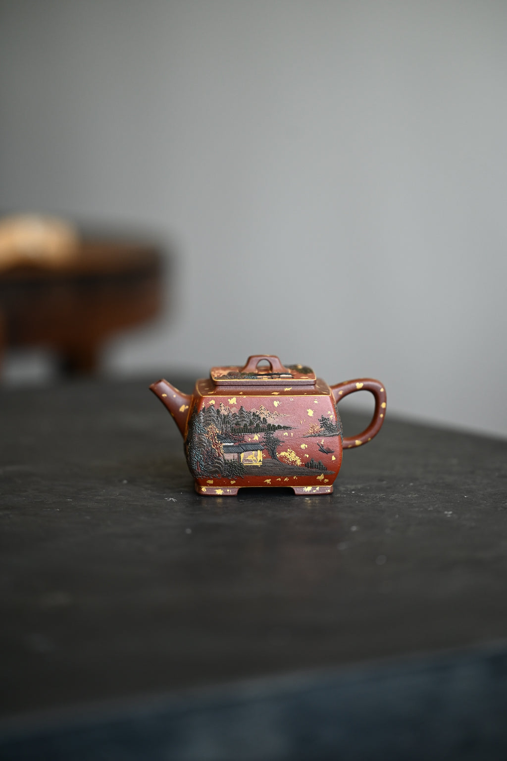 清逸四方·全手工/六届全手工大赛一等奖高工施昌作品 /容量160cc/原矿底槽清