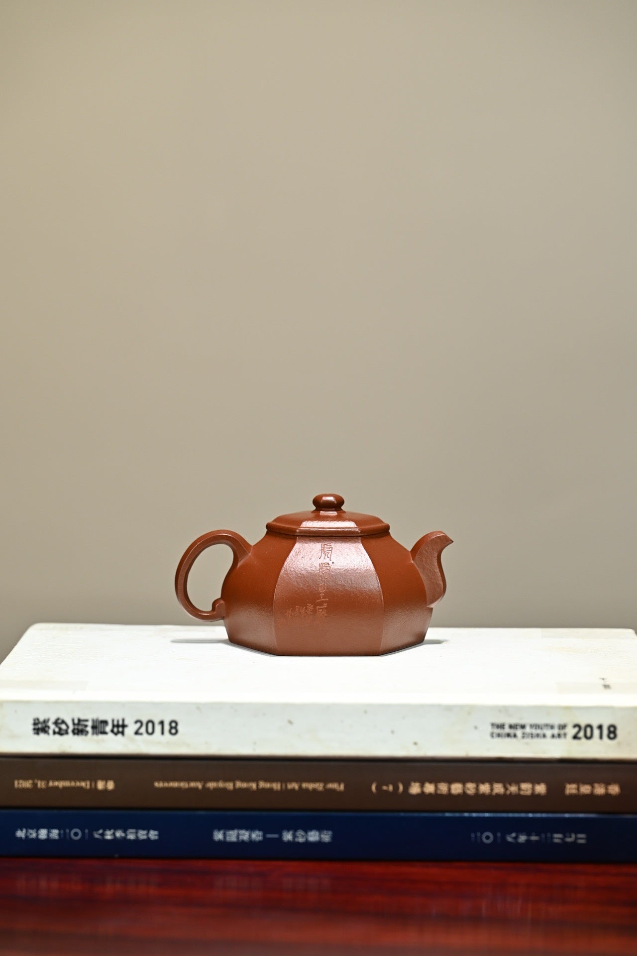虎虎生威·全手工泥绘名家全玲作品 /容量230cc/家藏朱泥