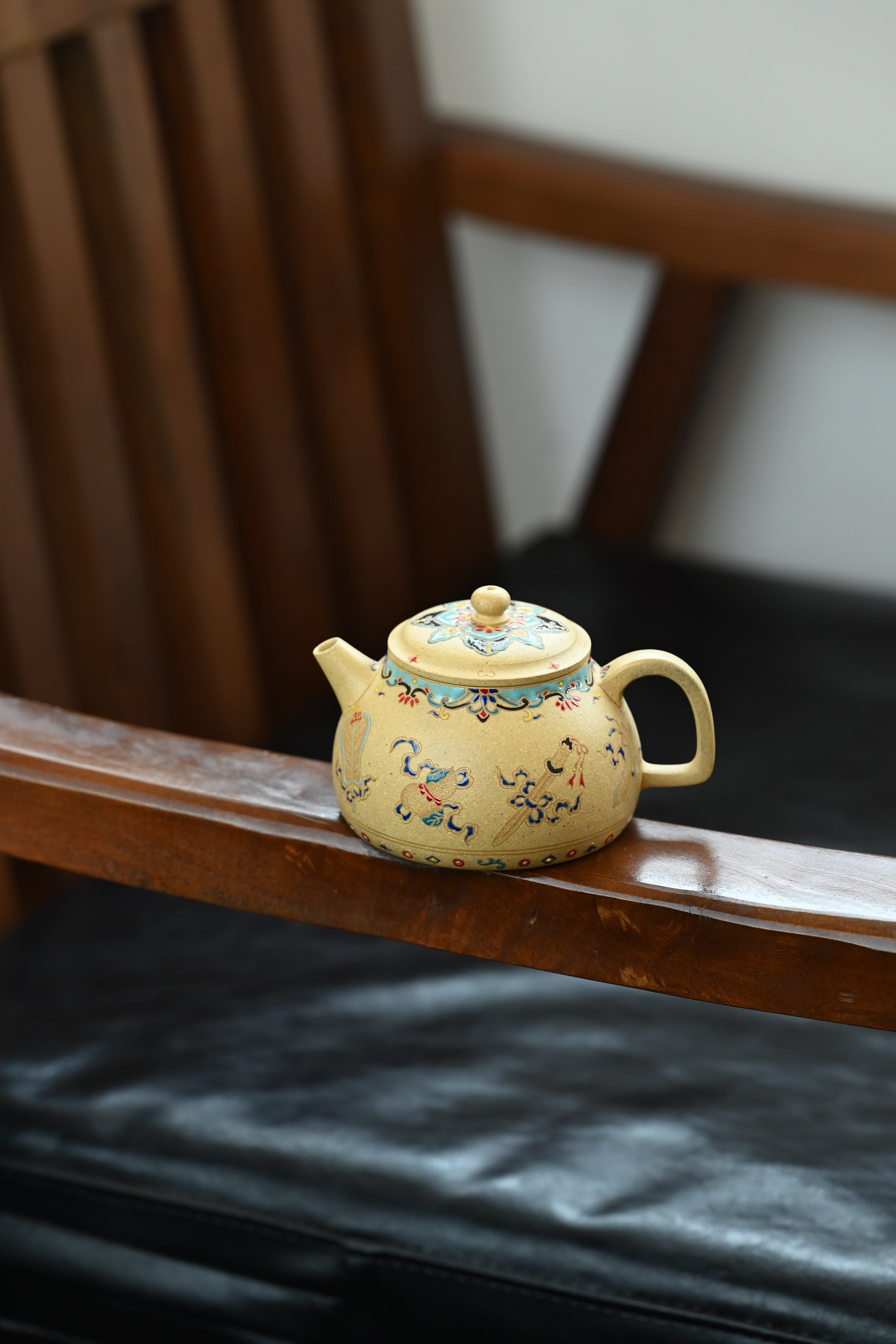 筑寂·吉祥八宝·原创作品 /卓金工匠顶级珐琅彩作品 /容量160cc/原矿段泥