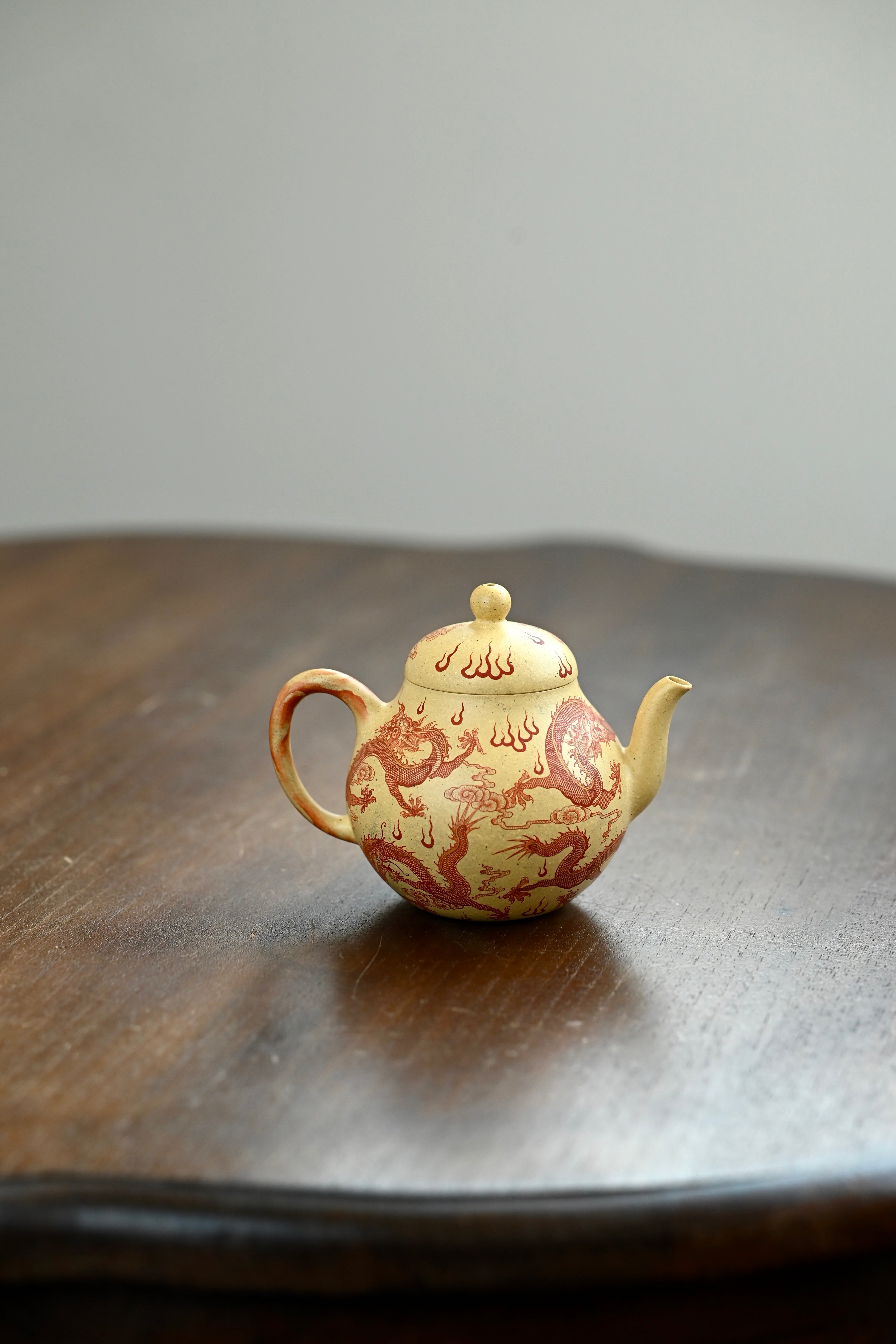 龙耀前程·五条龙·原创作品 /卓金工匠顶级矾红作品 /容量150cc/原矿段泥