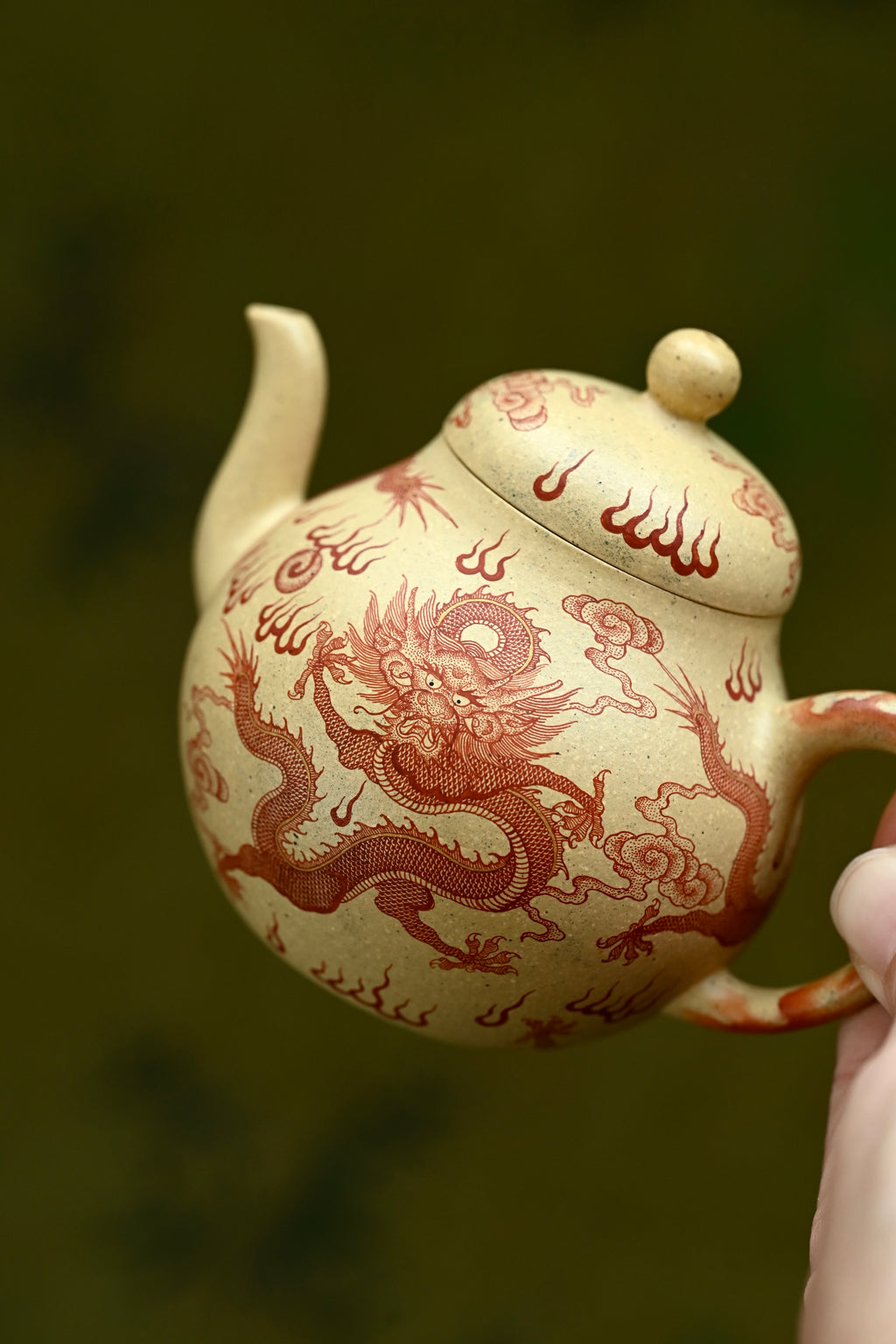 龙耀前程·五条龙·原创作品 /卓金工匠顶级矾红作品 /容量150cc/原矿段泥