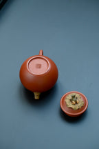 莲畔凝眸·全手工 /大拍陶手陈真作品 /容量160cc/极品朱泥