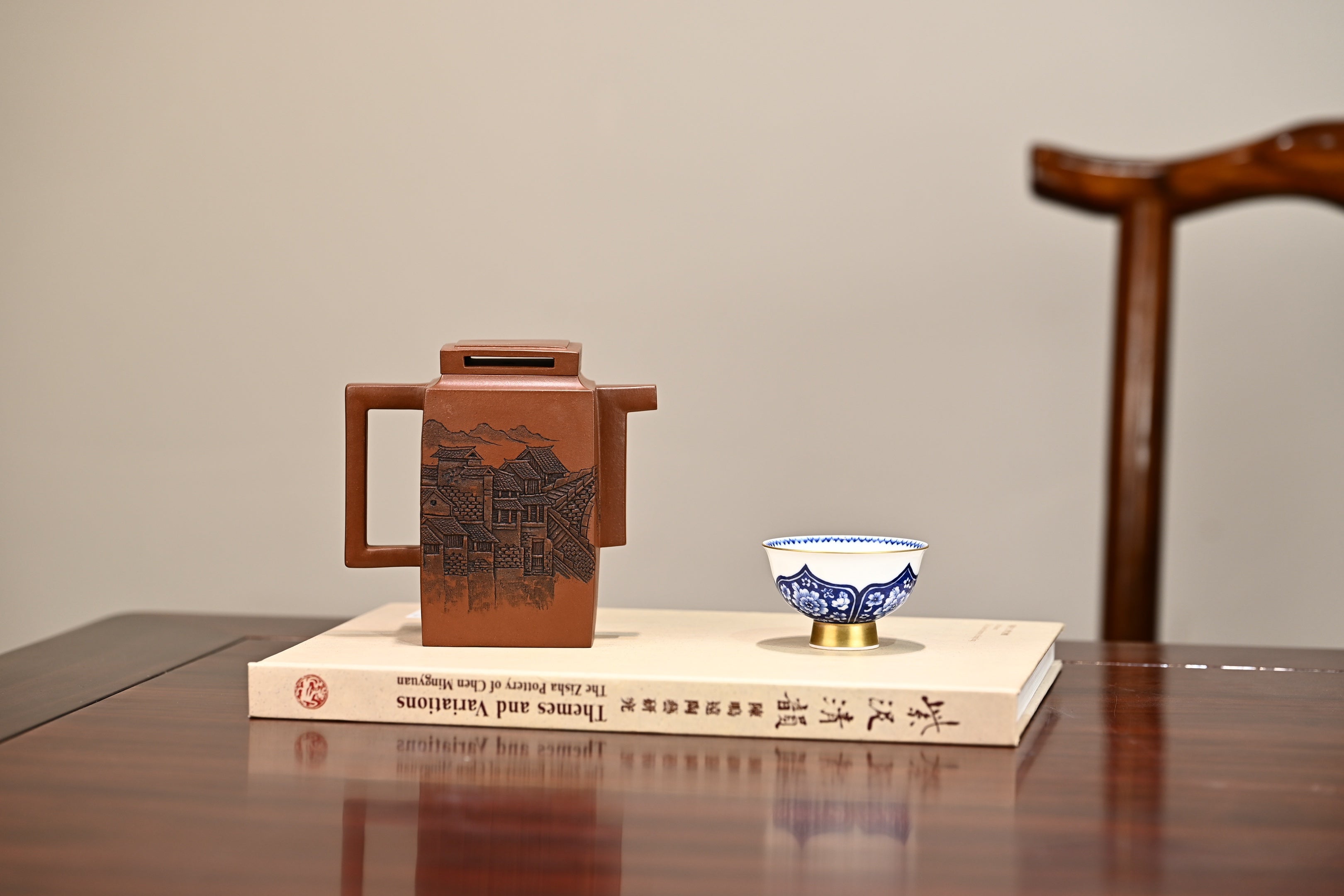 四方徽派·全手工省名人正高工许学芳作品容量400cc/一厂红泥