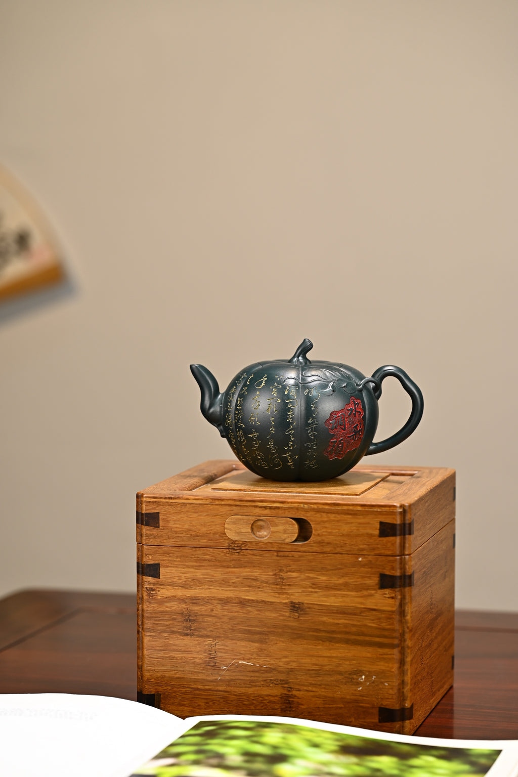南瓜·全手工 /正高工许学芳作品容量400cc/一厂民国绿