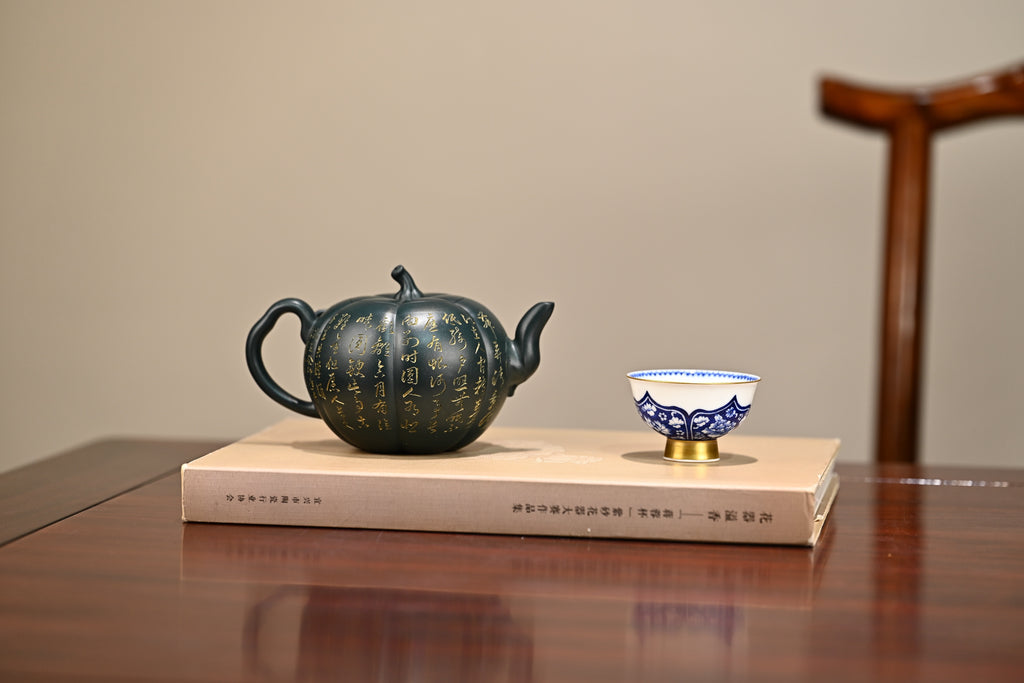 南瓜·全手工 /正高工许学芳作品容量400cc/一厂民国绿