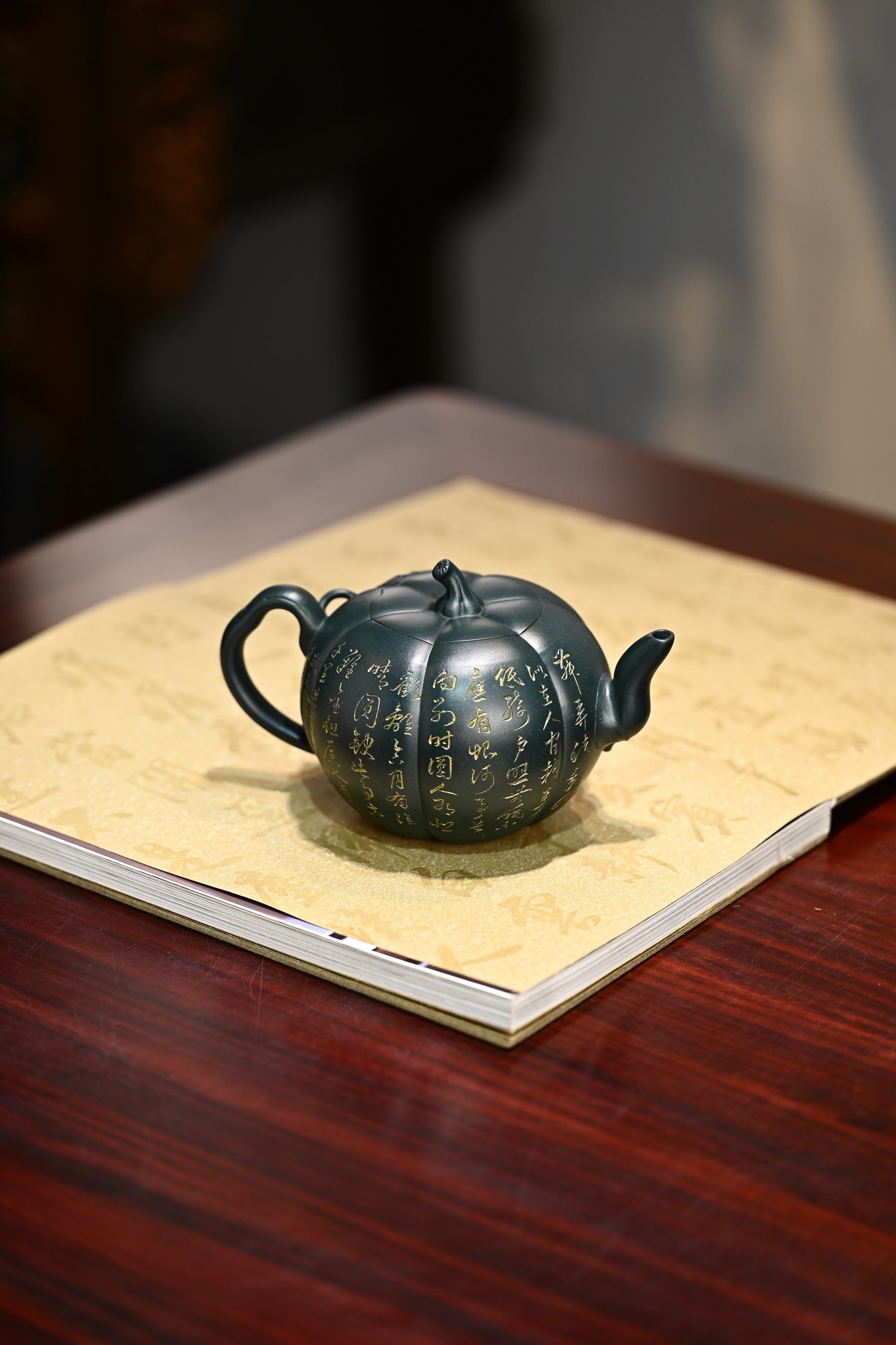 南瓜·全手工 /正高工许学芳作品容量400cc/一厂民国绿