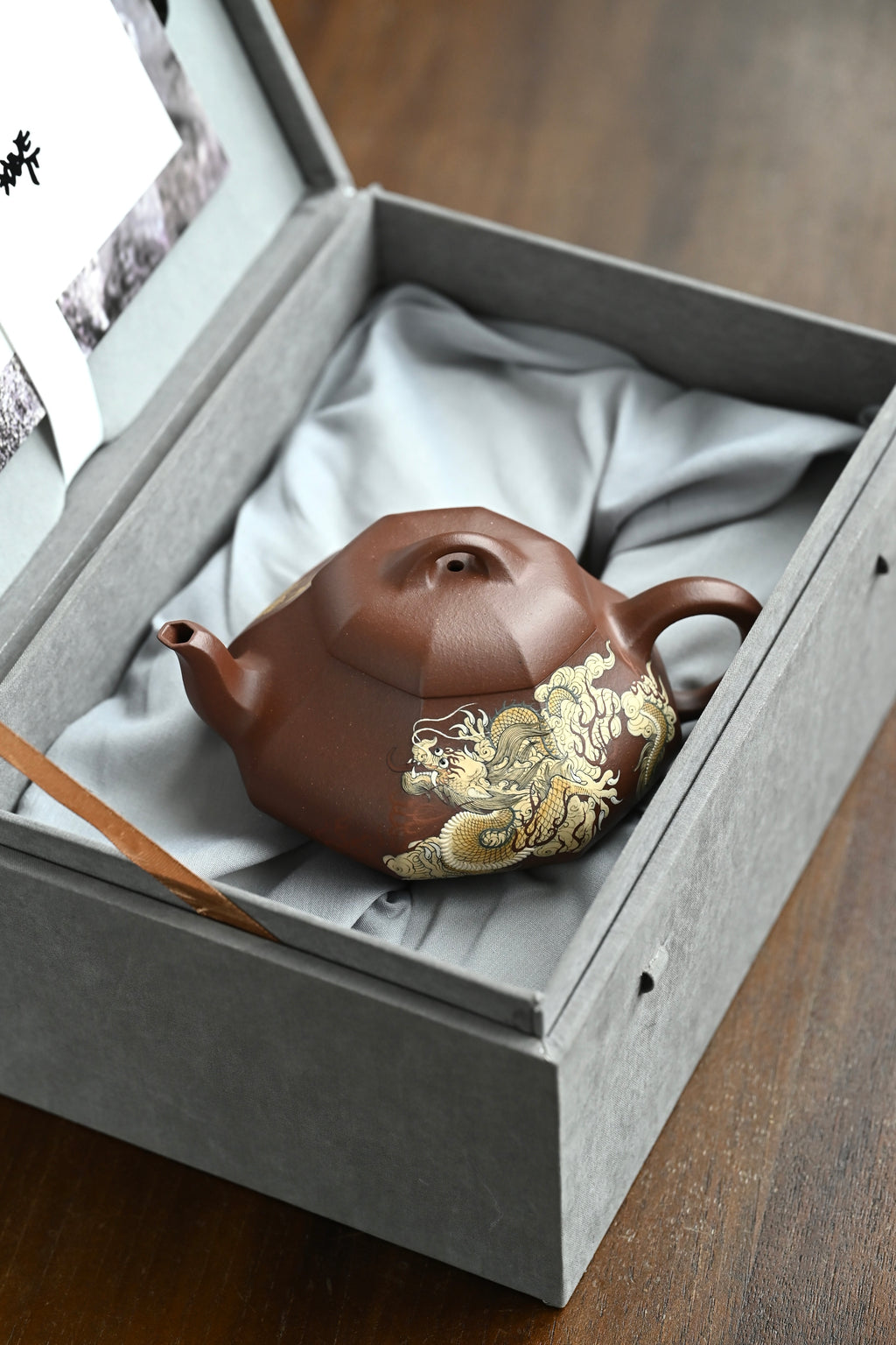 汉棠石瓢·全手工多届全手工大赛二等奖大拍陶手吴涛作品 /泥绘名家褚萍泥绘 /容量360cc/原矿底槽清