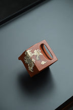 阳羡四方·全手工多届全手工大赛二等奖大拍陶手吴涛作品泥绘名家褚萍泥绘 容量310cc/极品朱砂