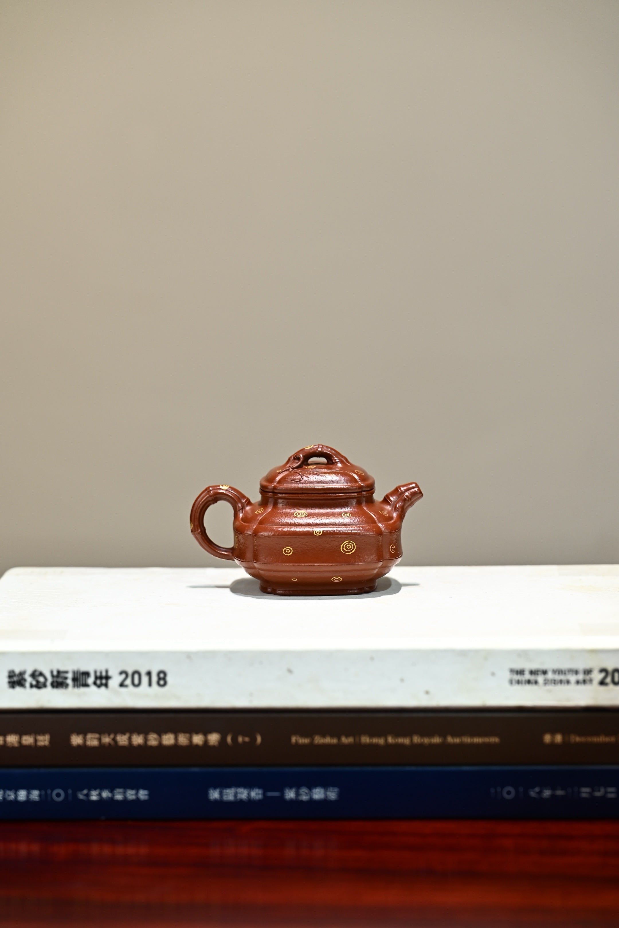 小竹鼓·全手工/大拍陶手雷罡作品（师承范伟群）/容量120cc/朱泥炝金
