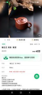 储立之大拍43万 同款 中国陶瓷艺术终身成就奖获得者 典藏重器【天际壶】原矿优质紫泥·680cc