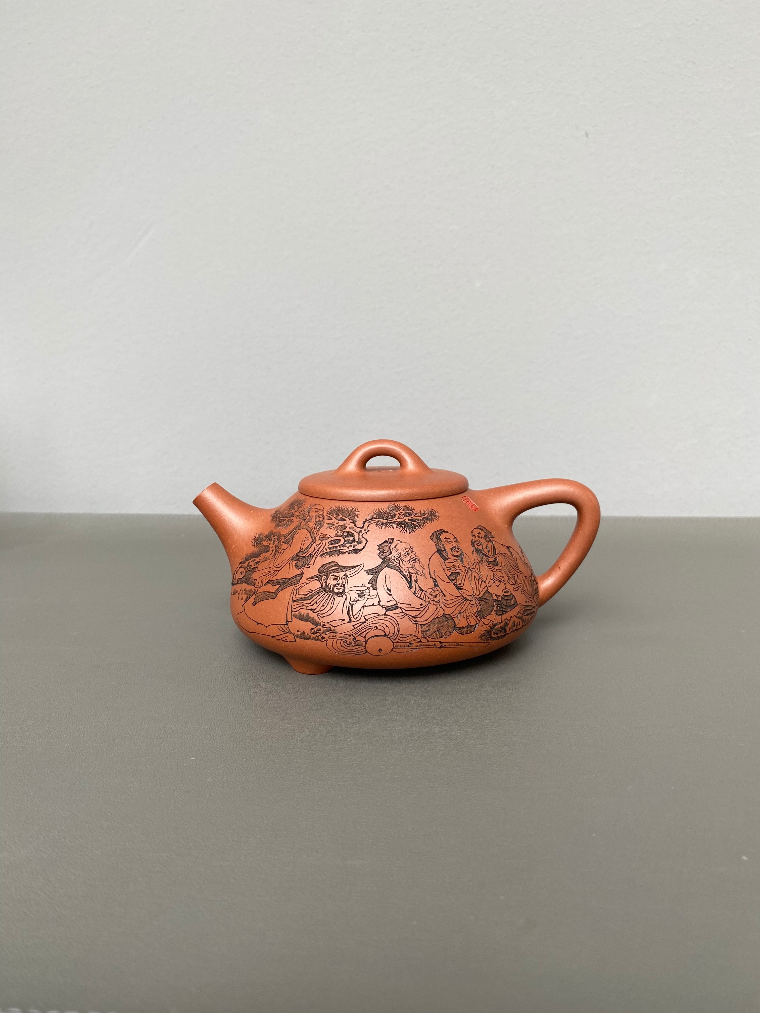 中华神刀·刻绘巅峰｜杨喜雨大师顶流臻品《石瓢·饮中八仙壶》原矿优质底槽清·410cc紫砂刻绘全能艺术名家·杨喜雨 亲工