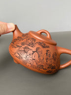 中华神刀·刻绘巅峰｜杨喜雨大师顶流臻品《石瓢·饮中八仙壶》原矿优质底槽清·410cc紫砂刻绘全能艺术名家·杨喜雨 亲工