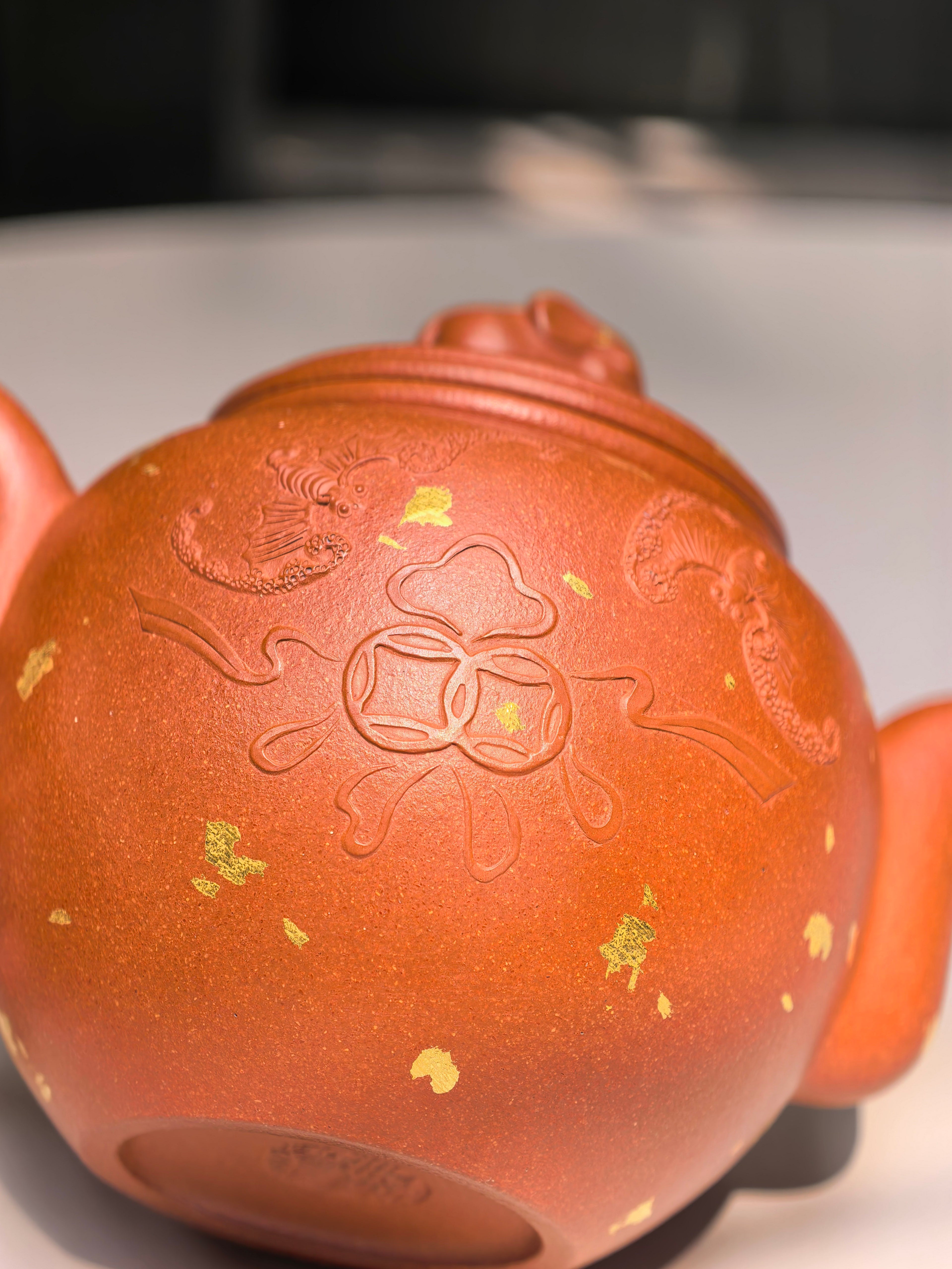 藏紫砂巅峰 赠传世重器｜紫砂界金字塔尖·非遗功勋国大师 邱玉林｜殿堂级顶奢臻品《福象壶》原矿优质老料金降坡·280cc