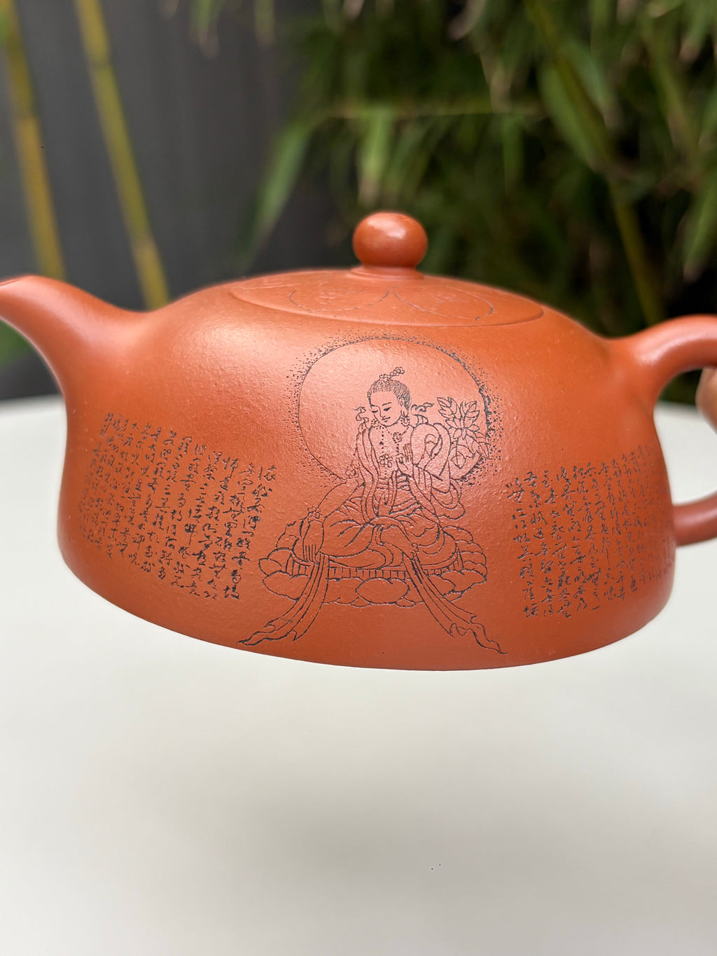 郑求标大师｜双心经至尊藏品·大拍+金奖+馆藏《小心经半月壶》原矿极品朱泥·200cc