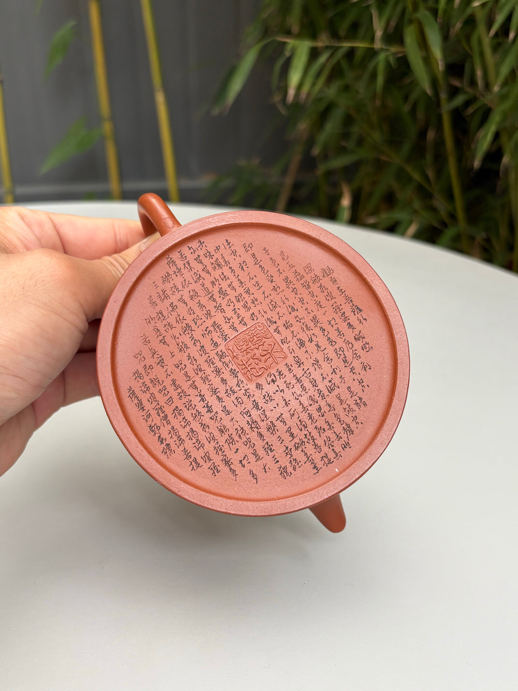 郑求标大师｜双心经至尊藏品·大拍+金奖+馆藏《小心经半月壶》原矿极品朱泥·200cc