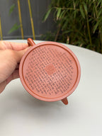 郑求标大师｜双心经至尊藏品·大拍+金奖+馆藏《小心经半月壶》原矿极品朱泥·200cc