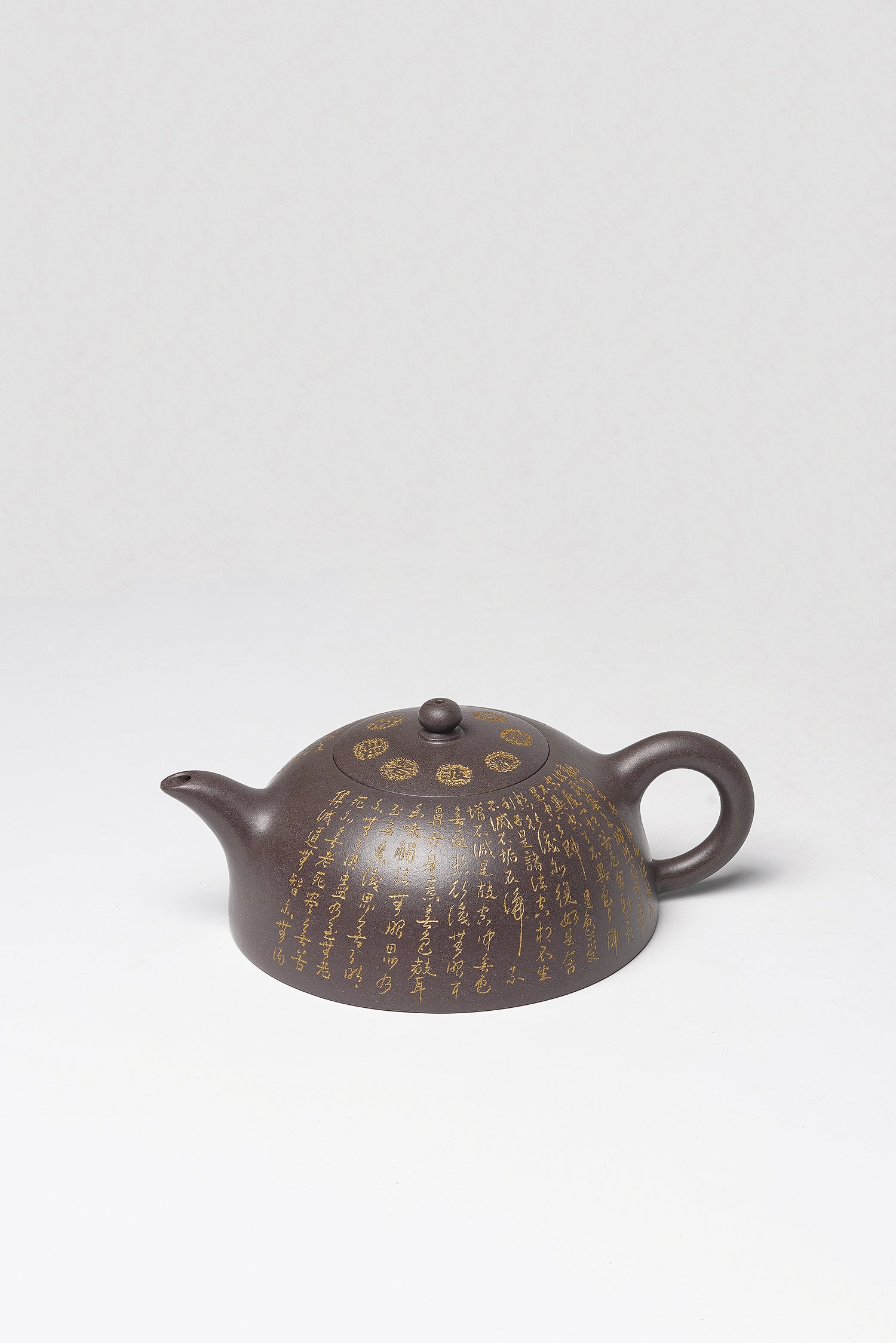 郑求标大师｜双心经至尊藏品·大拍9.7万同款➕金奖➕馆藏《心经半月壶》原矿极品天青泥·320cc