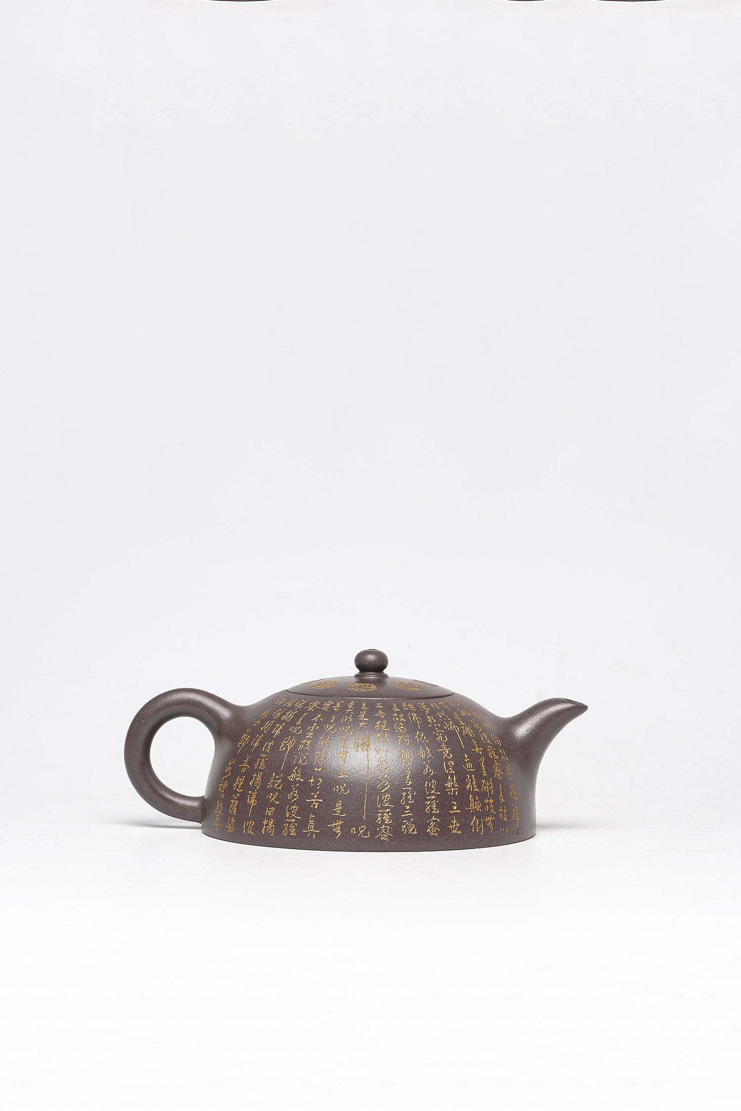 郑求标大师｜双心经至尊藏品·大拍9.7万同款➕金奖➕馆藏《心经半月壶》原矿极品天青泥·320cc