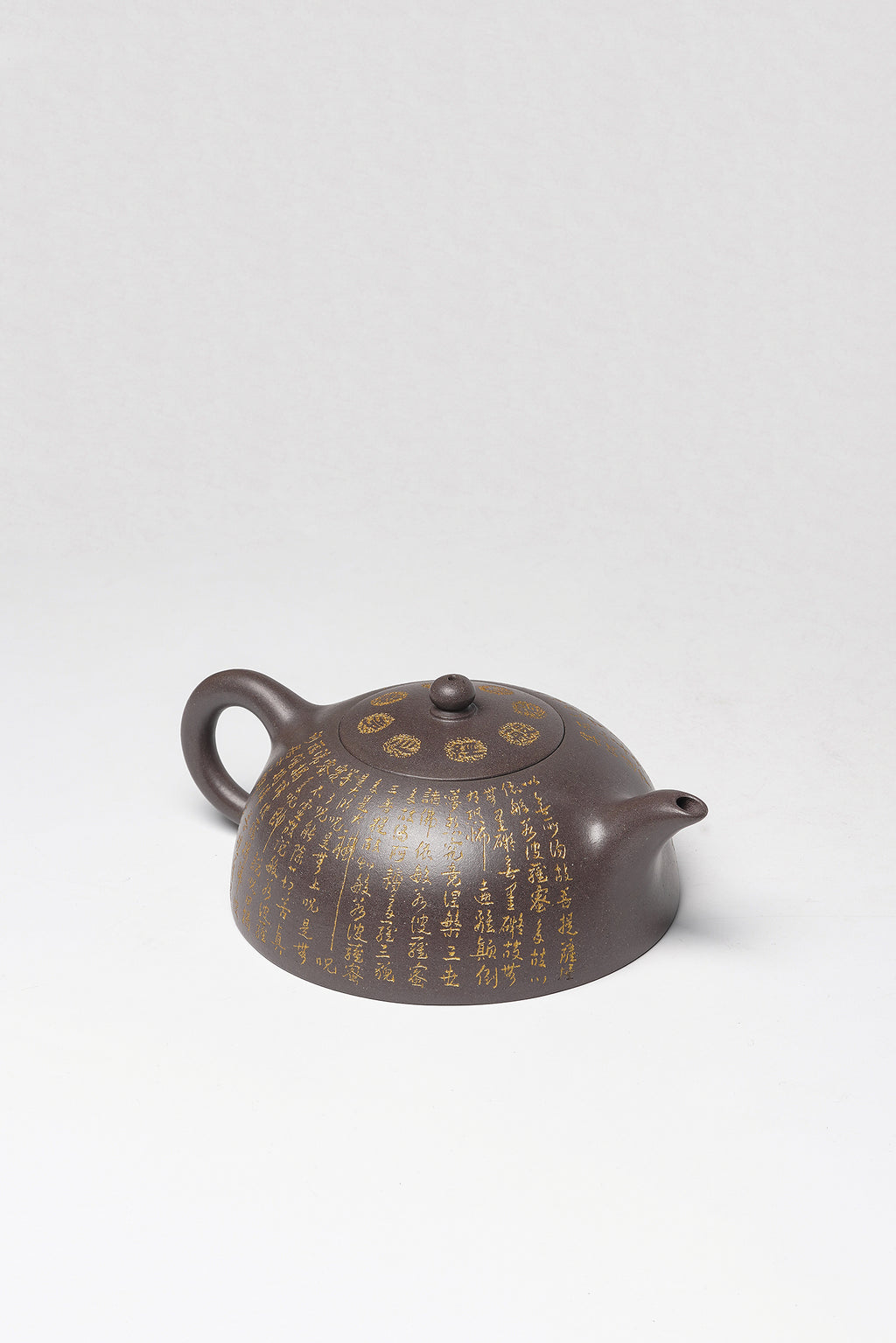 郑求标大师｜双心经至尊藏品·大拍9.7万同款➕金奖➕馆藏《心经半月壶》原矿极品天青泥·320cc