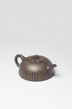 郑求标大师｜双心经至尊藏品·大拍9.7万同款➕金奖➕馆藏《心经半月壶》原矿极品天青泥·320cc