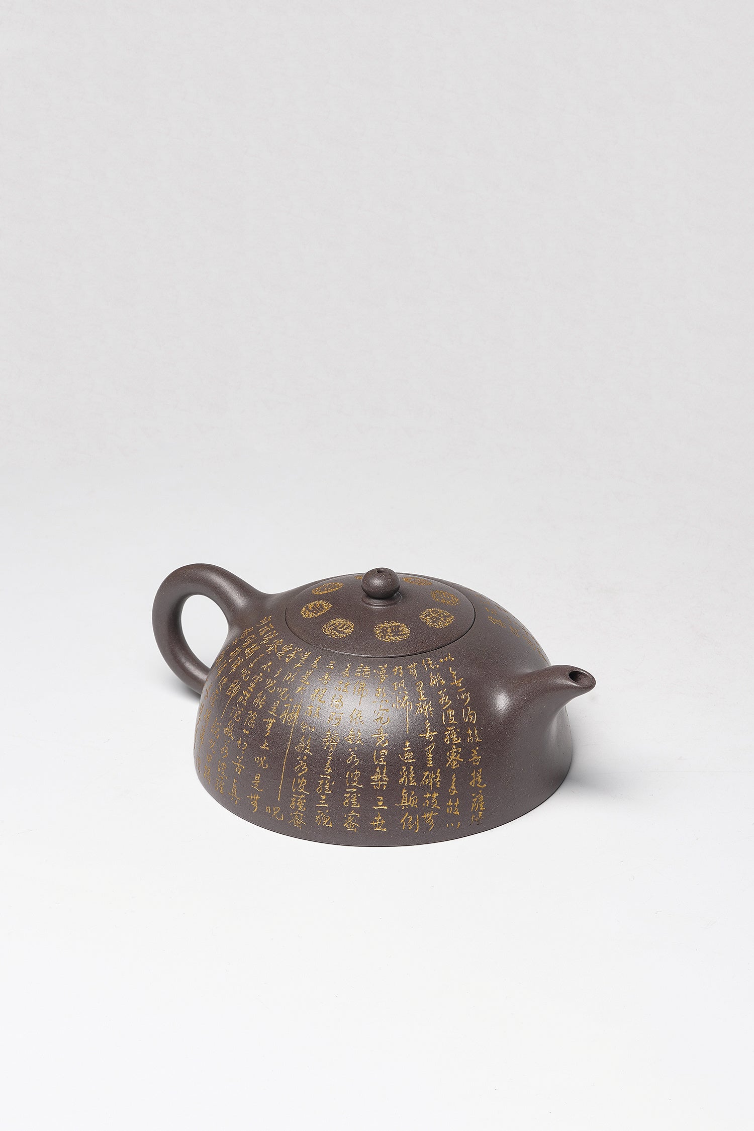 郑求标大师｜双心经至尊藏品·大拍9.7万同款➕金奖➕馆藏《心经半月壶》原矿极品天青泥·320cc