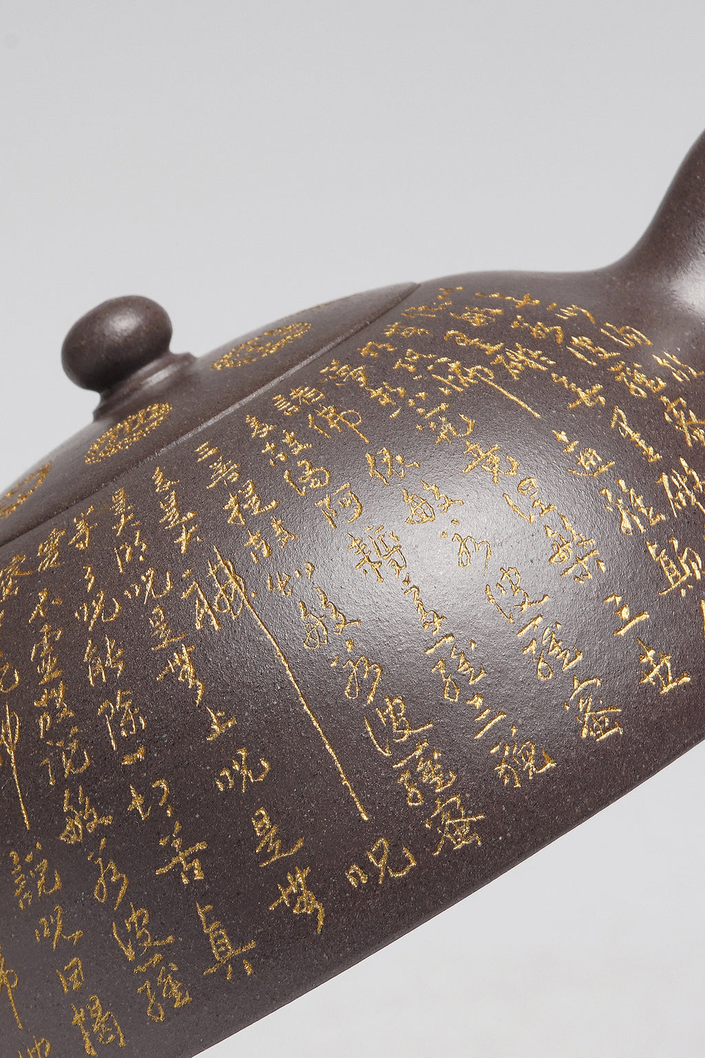 郑求标大师｜双心经至尊藏品·大拍9.7万同款➕金奖➕馆藏《心经半月壶》原矿极品天青泥·320cc
