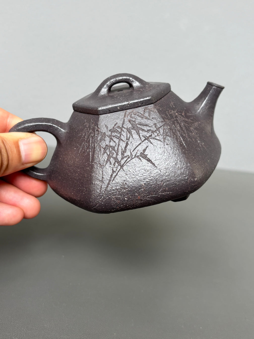 耿浩方壶 礼藏双绝🇨🇳 紫砂80后方器巨匠·耿浩巅峰之作《心舟石瓢壶》原矿极品天清泥·190cc