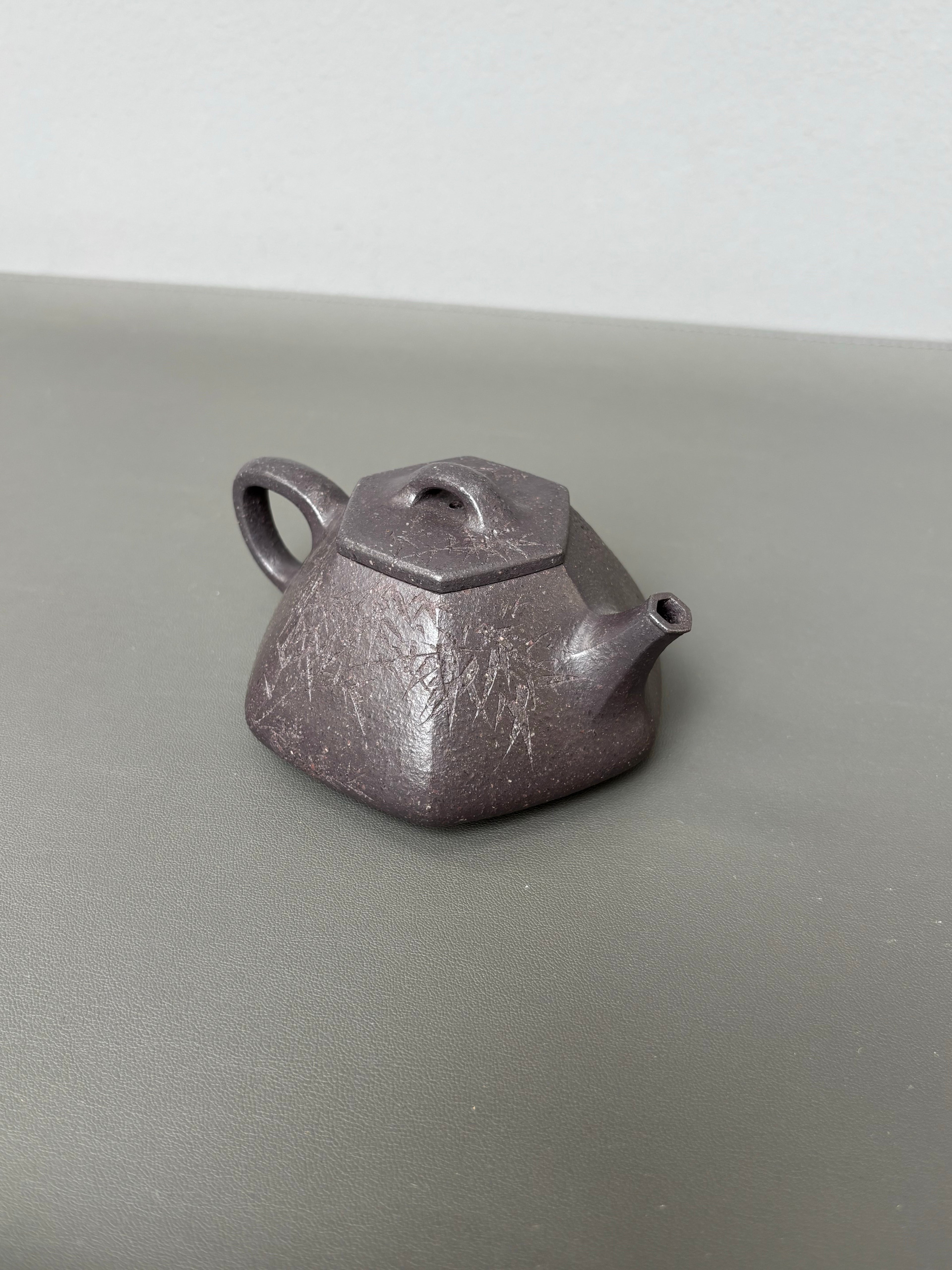 耿浩方壶 礼藏双绝🇨🇳 紫砂80后方器巨匠·耿浩巅峰之作《心舟石瓢壶》原矿极品天清泥·190cc