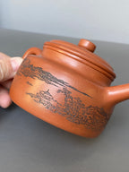 宏林山水·礼藏天下｜陈宏林大师传世巅峰臻品【德钟壶】原矿极品清水泥·200cc紫砂山水陶刻天花板·陈宏林亲工