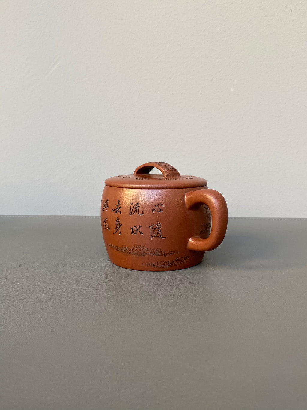 宏林山水·礼藏天下｜陈宏林大师传世巅峰臻品【汉瓦壶】原矿极品底槽清·280cc 紫砂山水陶刻天花板·陈宏林亲工