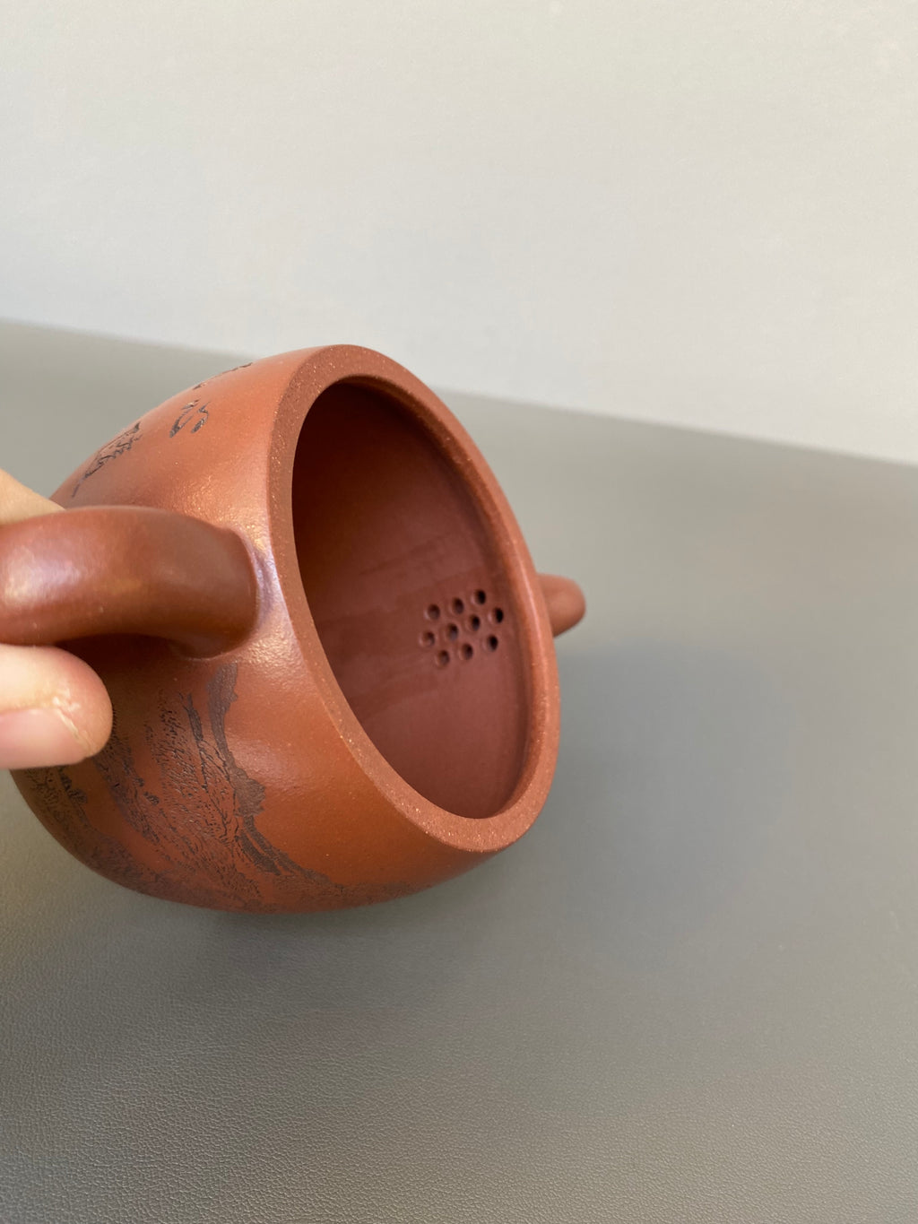 宏林山水·礼藏天下｜陈宏林大师传世巅峰臻品【汉瓦壶】原矿极品底槽清·280cc 紫砂山水陶刻天花板·陈宏林亲工
