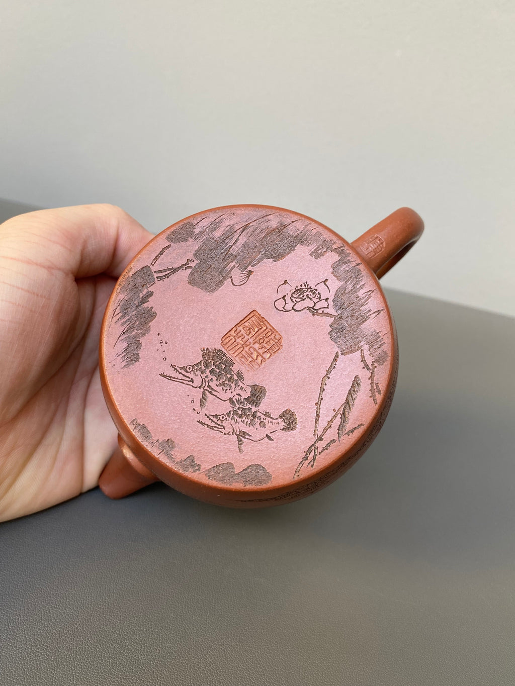 宏林山水·礼藏天下｜陈宏林大师传世巅峰臻品【汉瓦壶】原矿极品底槽清·280cc 紫砂山水陶刻天花板·陈宏林亲工