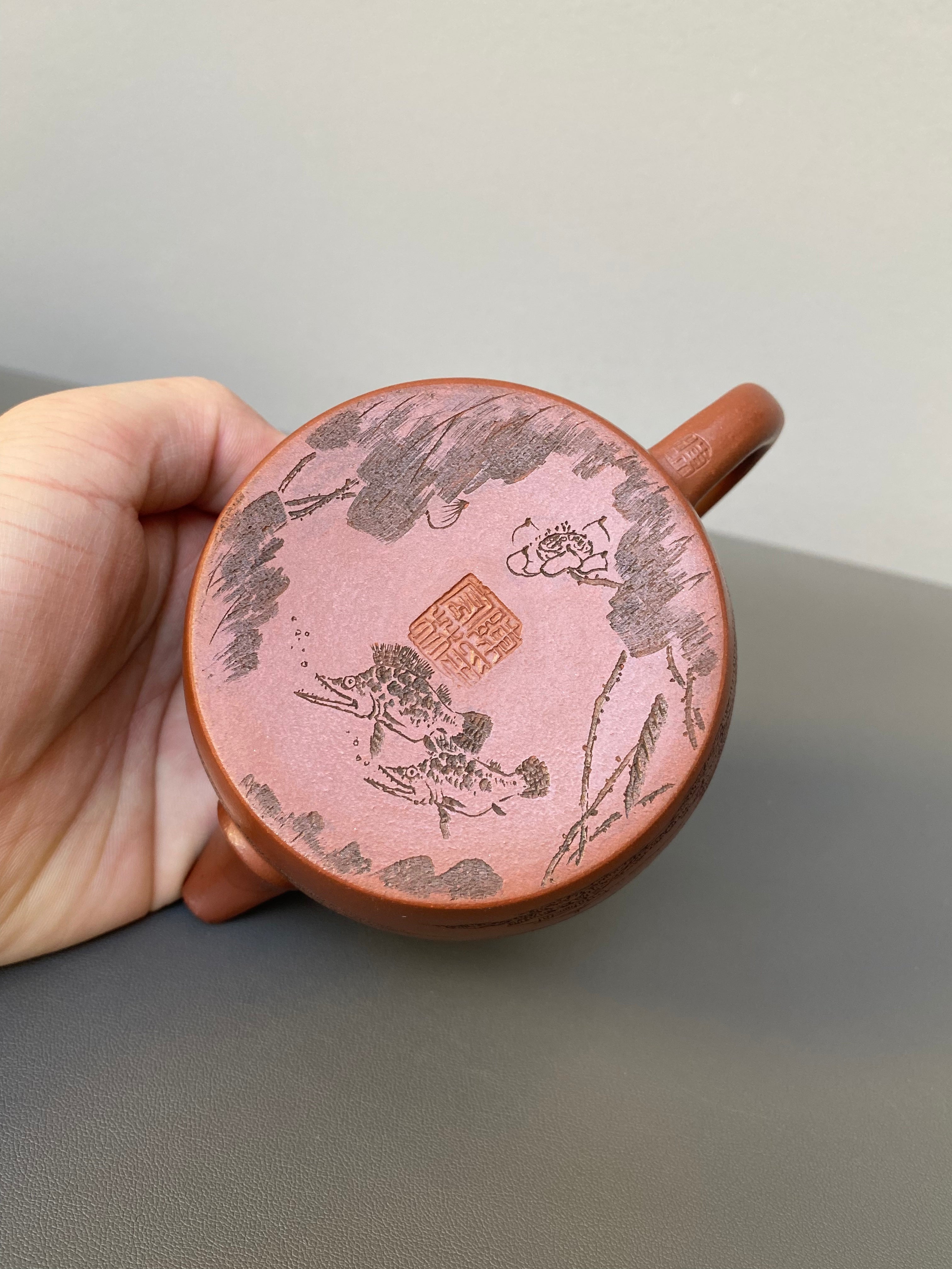 宏林山水·礼藏天下｜陈宏林大师传世巅峰臻品【汉瓦壶】原矿极品底槽清·280cc 紫砂山水陶刻天花板·陈宏林亲工