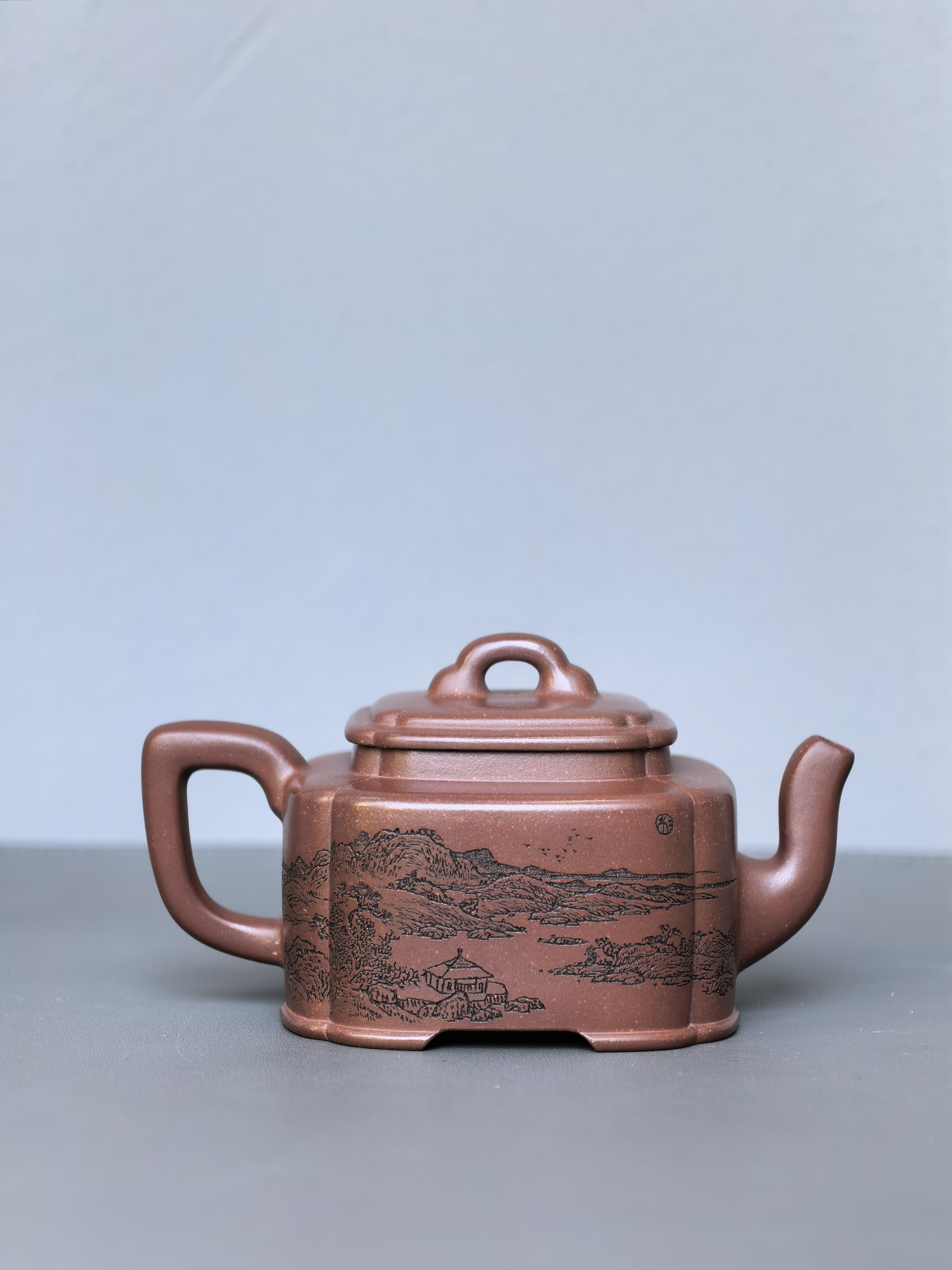 宏林山水·礼藏天下｜陈宏林大师传世巅峰臻品【 四方桥鼎壶】原矿极品底槽清·180cc