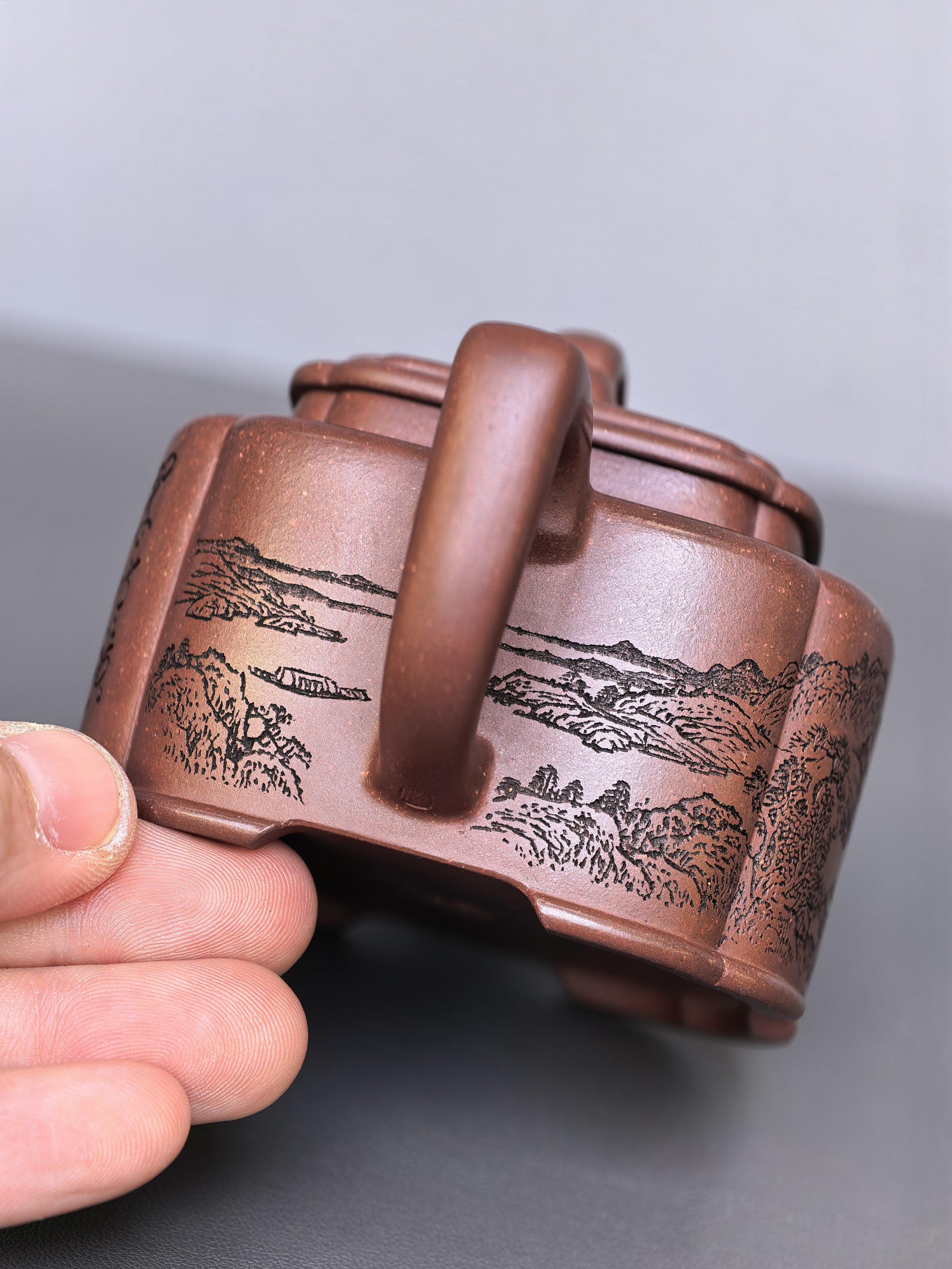 宏林山水·礼藏天下｜陈宏林大师传世巅峰臻品【 四方桥鼎壶】原矿极品底槽清·180cc
