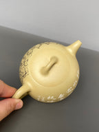 紫砂界陶刻艺术名家·李峰臻品《半月壶》礼藏双绝 传世雅器原矿优质本山绿·180cc 国大师吴鸣高徒·李峰亲工