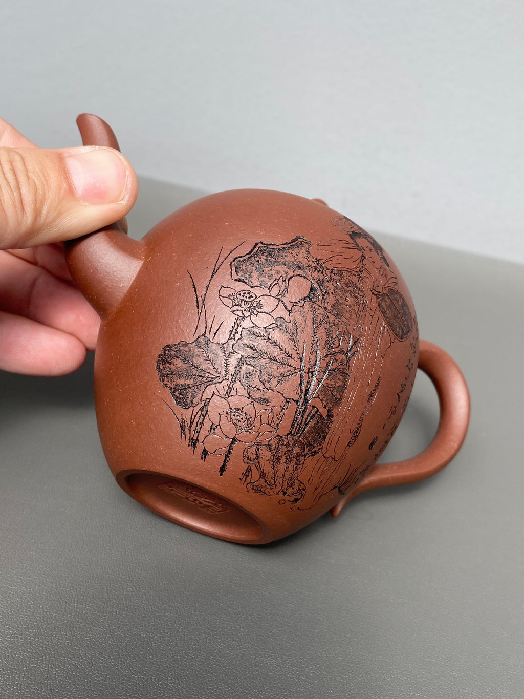紫砂界陶刻艺术名家·李峰臻品《美人肩壶》礼藏双绝 传世雅器原矿优质底槽清·230cc