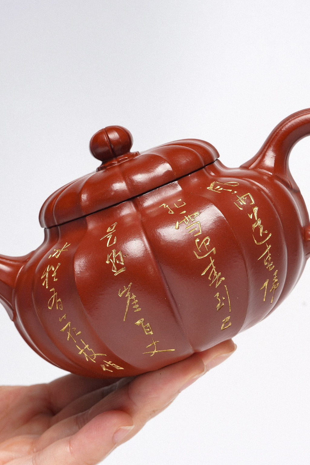 【重磅臻藏·礼藏首选】周建春大师扛鼎之作《筋纹柿圆壶》原矿优质朱泥·260cc正高级工艺美术师·周建春·制