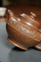 范泽锋大师高徒·省大师邱爽紫砂潜力重器【掇只壶】原矿优质黄金段柴烧·310cc