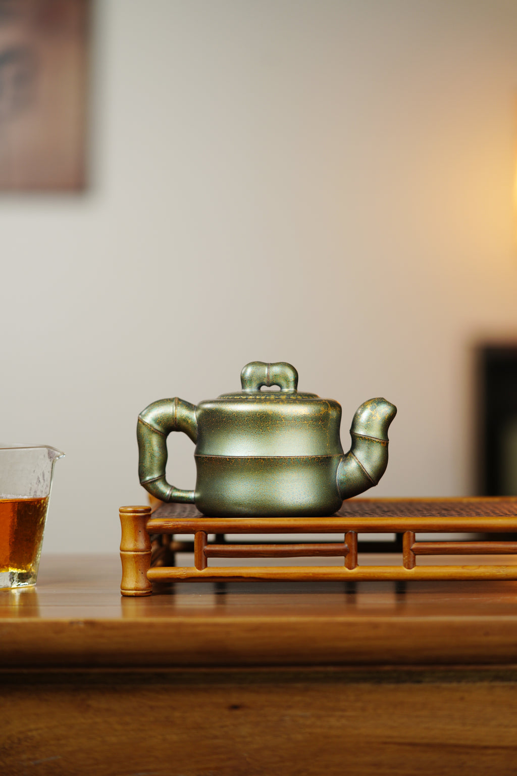 范泽锋大师高徒·省大师邱爽紫砂潜力重器【步步高升壶】原矿优质本山绿泥·330cc（紫晶贝壳烧）
