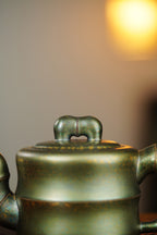 范泽锋大师高徒·省大师邱爽紫砂潜力重器【步步高升壶】原矿优质本山绿泥·330cc（紫晶贝壳烧）