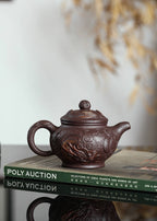专注紫砂龙壶三十年【双龙戏珠套组】高性价比精品 原矿紫茄泥· 240cc·小杯130cc原创紫砂手艺人·朱红景