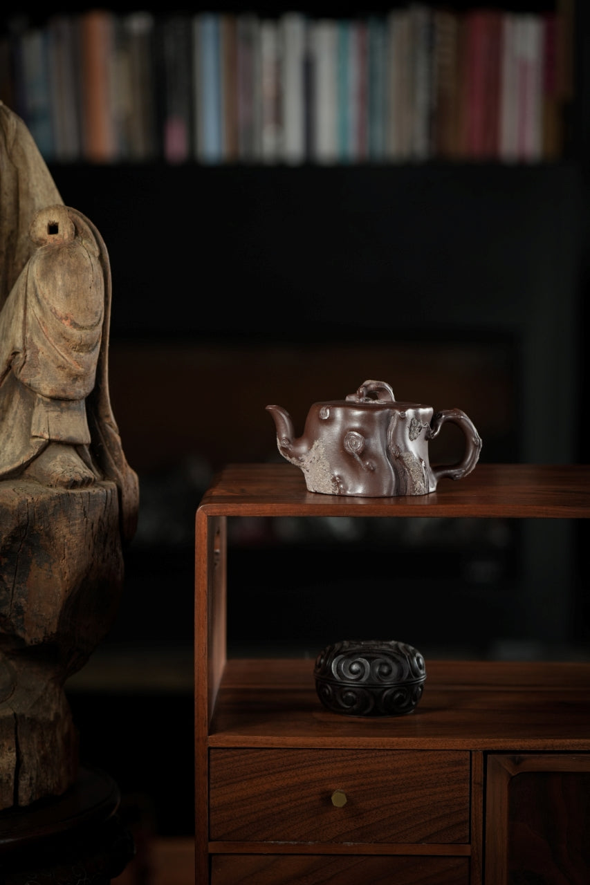 范大生嫡脉·江苏省大师范秀芳·紫砂臻品《小梅桩壶》原矿优质紫泥·180cc