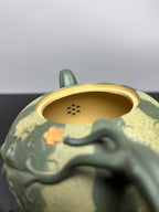蒋蓉之女 传世花器｜蒋艺华·非遗紫砂巅峰重器《西瓜套组》优质本山绿泥粉浆·430cc