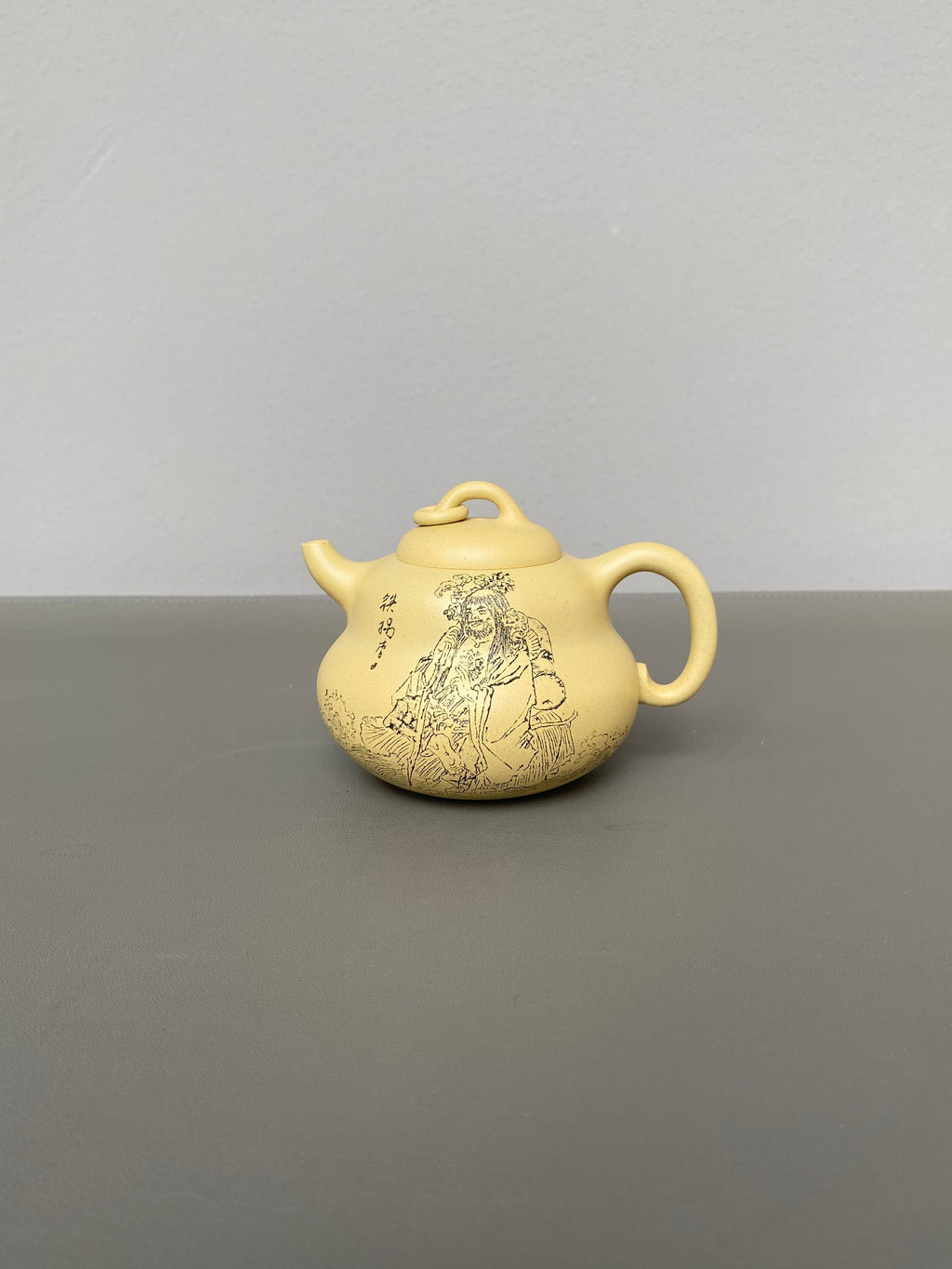 紫砂界陶刻艺术名家·李峰臻品《葫芦壶》原矿优质本山绿·180cc ——国大师吴鸣高徒·李峰亲工