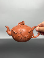 蒋蓉之女 传世花器｜蒋艺华·非遗紫砂顶流重器《松鼠葡萄壶》原矿优质降坡泥·580cc