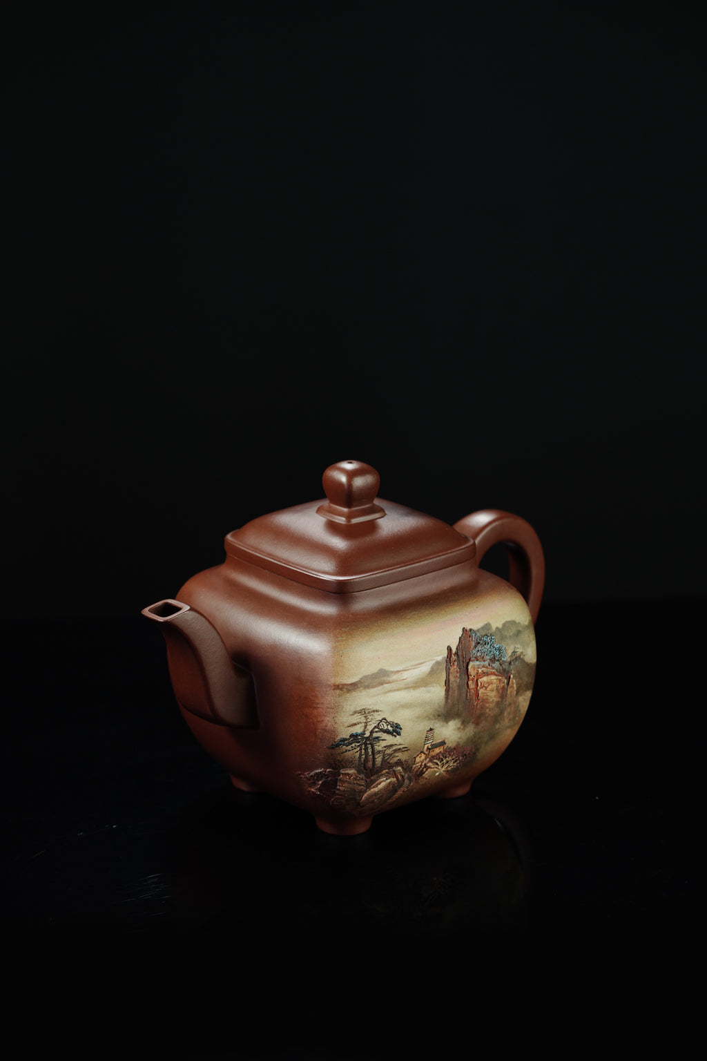 双宗师合璧·紫砂史巅峰&nbsp; 紫砂界天花板｜何光宏·邱玉林联袂创作孤品《鸣远四方壶》原矿优质底槽清·1500cc