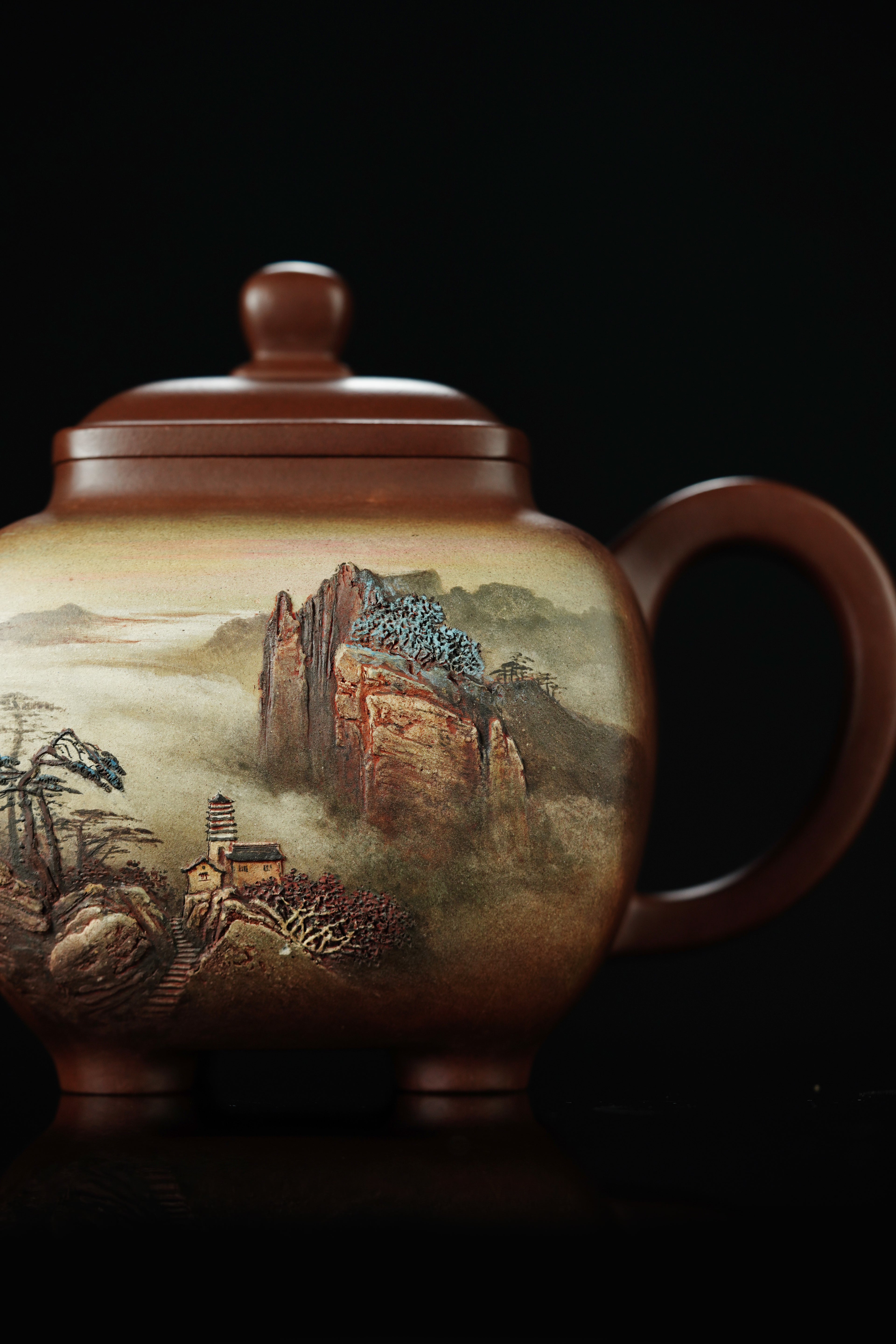 双宗师合璧·紫砂史巅峰&nbsp; 紫砂界天花板｜何光宏·邱玉林联袂创作孤品《鸣远四方壶》原矿优质底槽清·1500cc