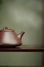范泽锋高徒·邱爽紫砂潜力重器《子冶石瓢壶》原矿优质紫玉金砂·220cc ——江苏省级大师·邱爽 亲制