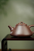 范泽锋高徒·邱爽紫砂潜力重器《子冶石瓢壶》原矿优质紫玉金砂·220cc ——江苏省级大师·邱爽 亲制